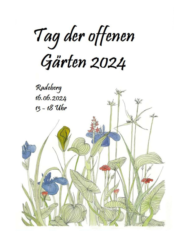 Plakat "Tag der offenen Görten" Radeberg, 14.06.2023